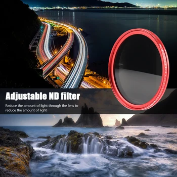 

Variable ND Filter Portable Quick Release Lightweight Neutral Density Filter Red Digital Camea for ND2-ND400 FOTGA