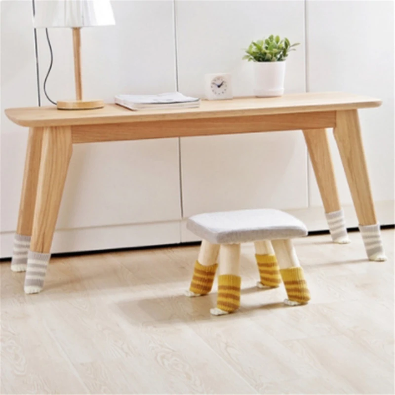 

Durable Knitted Table Chair Leg Cover 4Pcs Chair Table Foot Sock Floor Protection Non-slip Table Legs Home Furniture Protector
