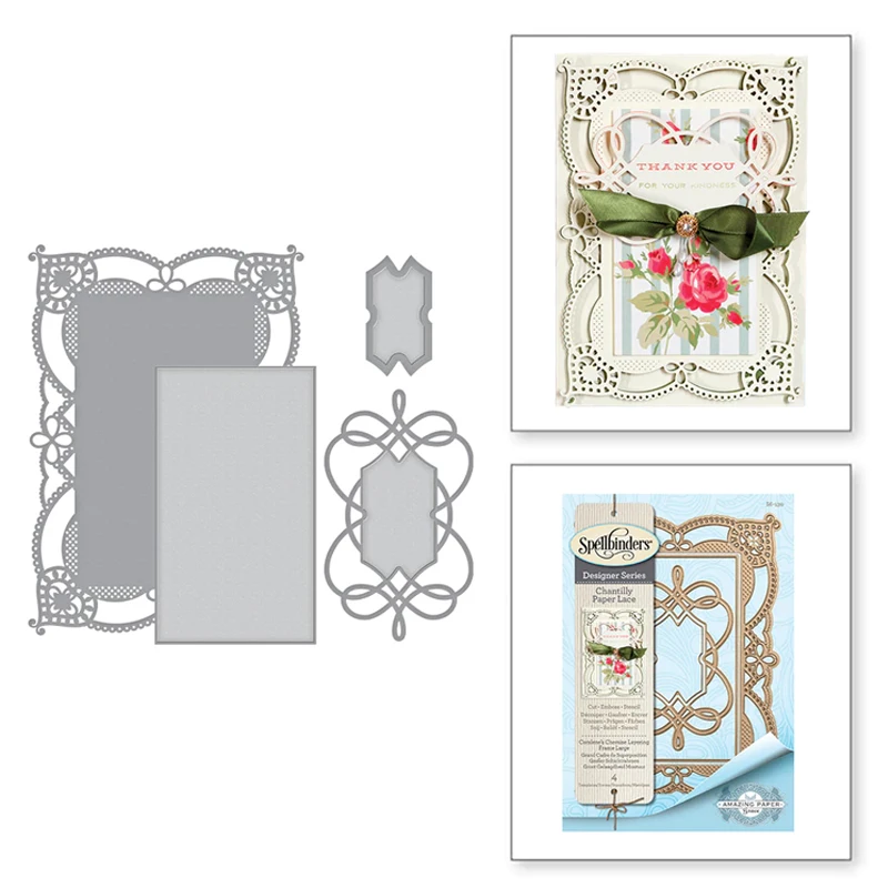 

2020 New Lace Pattern Metal Cutting Dies Scrapbooking For DIY Background Decorative Paper Embossing Stencil Greeting Card Stamp
