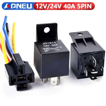 

5Pcs/set JD1914 JD1912 Waterproof Automotive Relay Car Relay 12V 40A 4Pin 5Pin 1NO 1NC Relay Auto Relay with Socket Universal