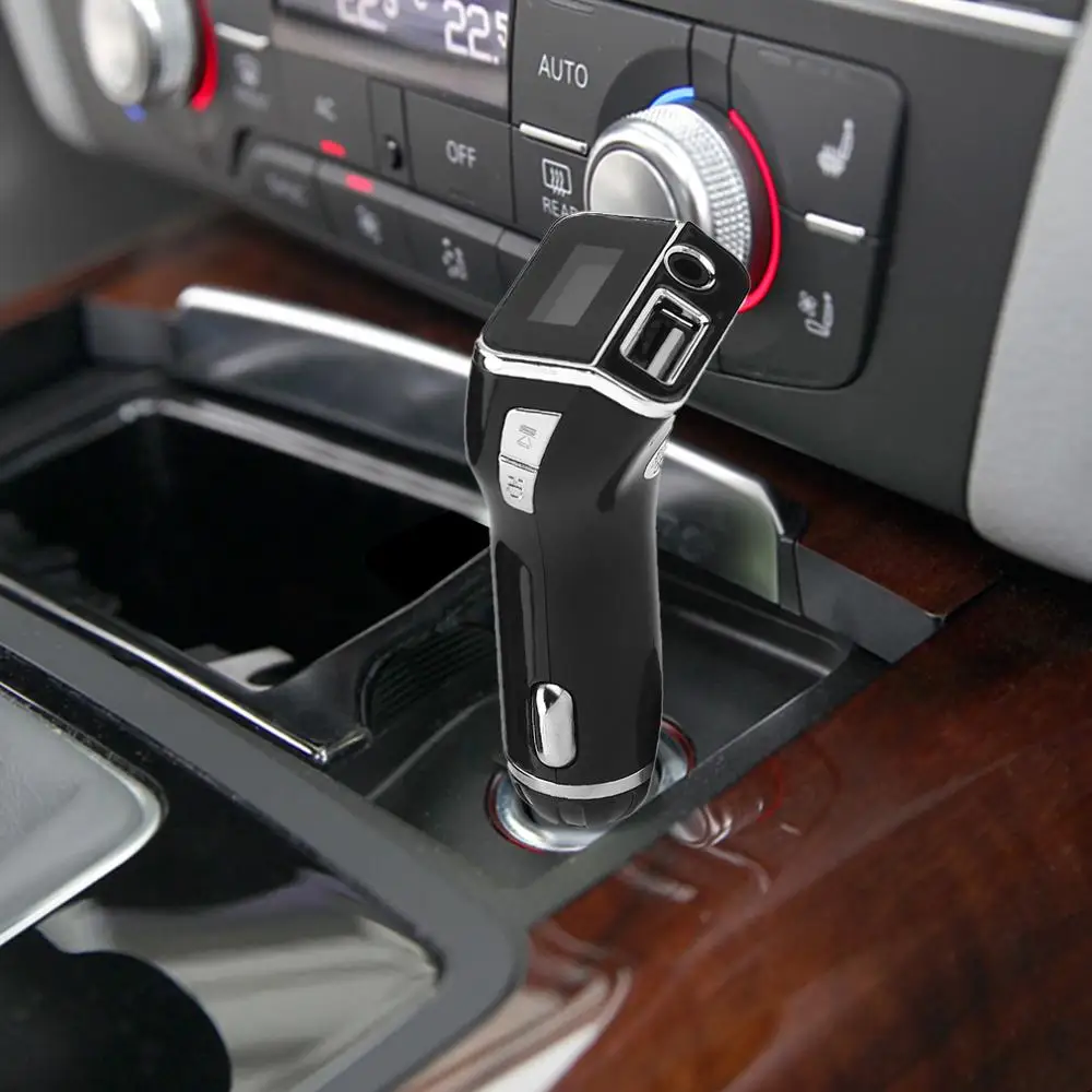 Wireless 2 In 1 Car Kit MP3 Player Hands-free Call Wireless FM Transmitter Car Charger For Mobile Phone For iPad