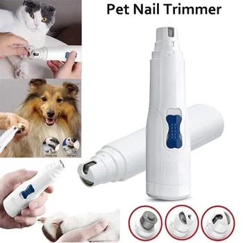 

Pet Nail Grinder Dog Nail Clippers Painless Electric Cat Paws Nail Cutter Grooming Trimmer File Battery Type