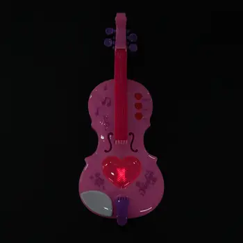 

Musical Instrument Violin Toy 4 Strings Music Electric Violin Kids Pink Musical Instruments Educational Toys