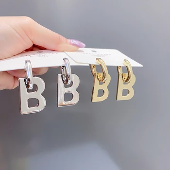 

New gold earrings, alphabet names, earrings, rhinestone long earrings, jewelry designed for women2020