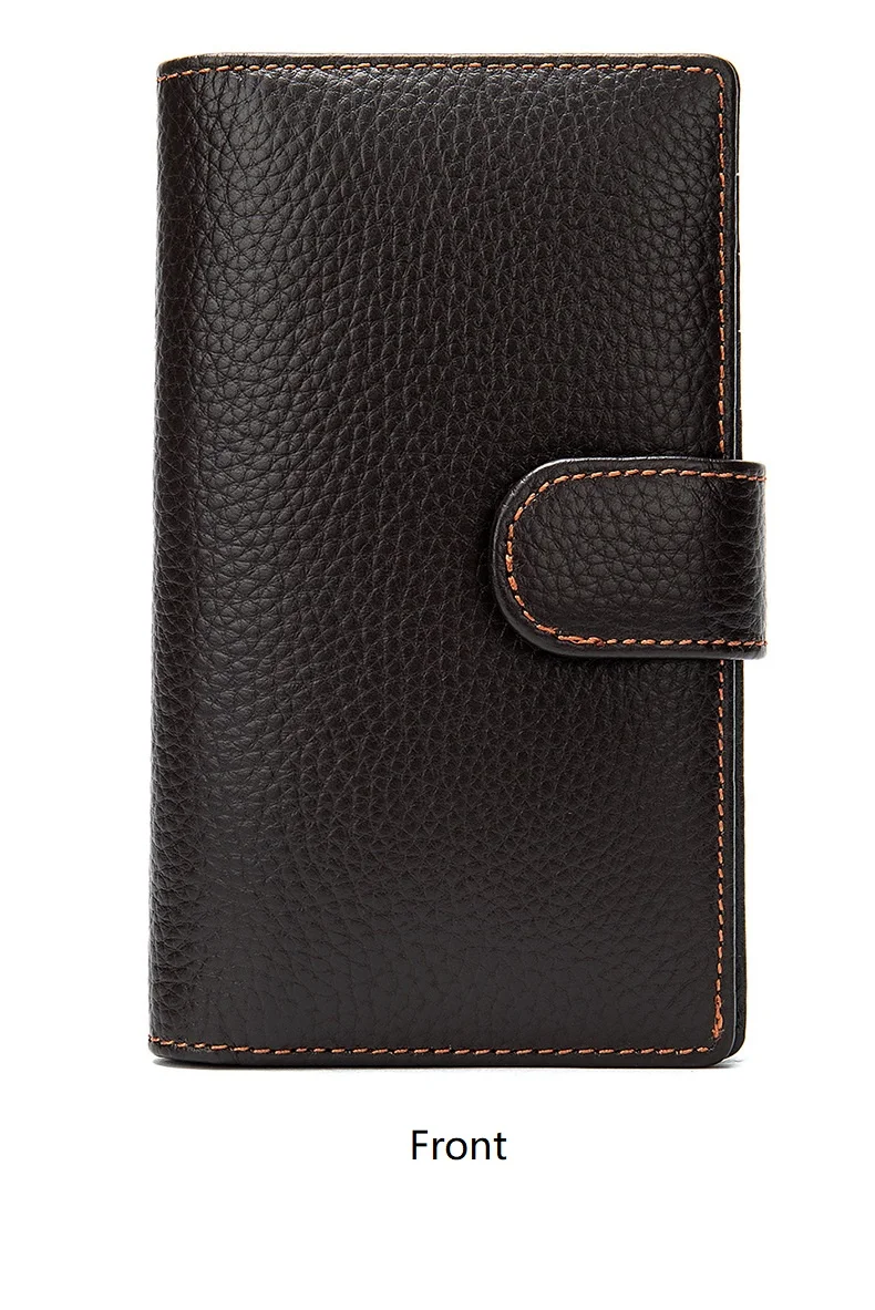 MVA Men Wallet Vintage Credit Card Bag Multislots Money Bag Genuine Leather Purse Male Long Wallets Leather Cash Pack