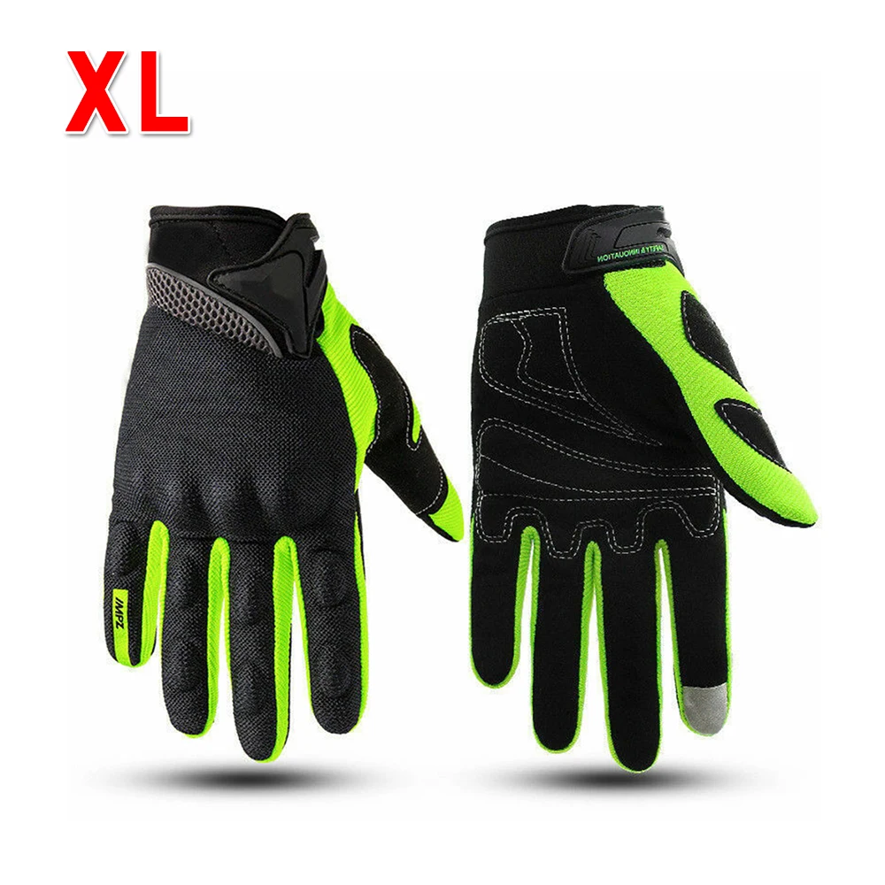 2x для езды на мотоцикле на открытом воздухе Шестерни противоскользящие защитные перчатки замена крышки - Цвет: Green XL