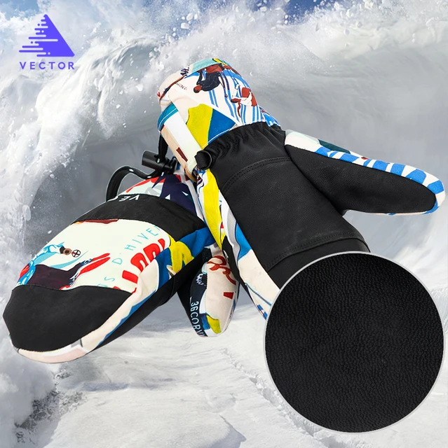 US $13.66 Extra Thick Men 2-IN-1 Mittens Ski Gloves Snowboard Women Snow Winter Sport Warm Waterproof Windpro