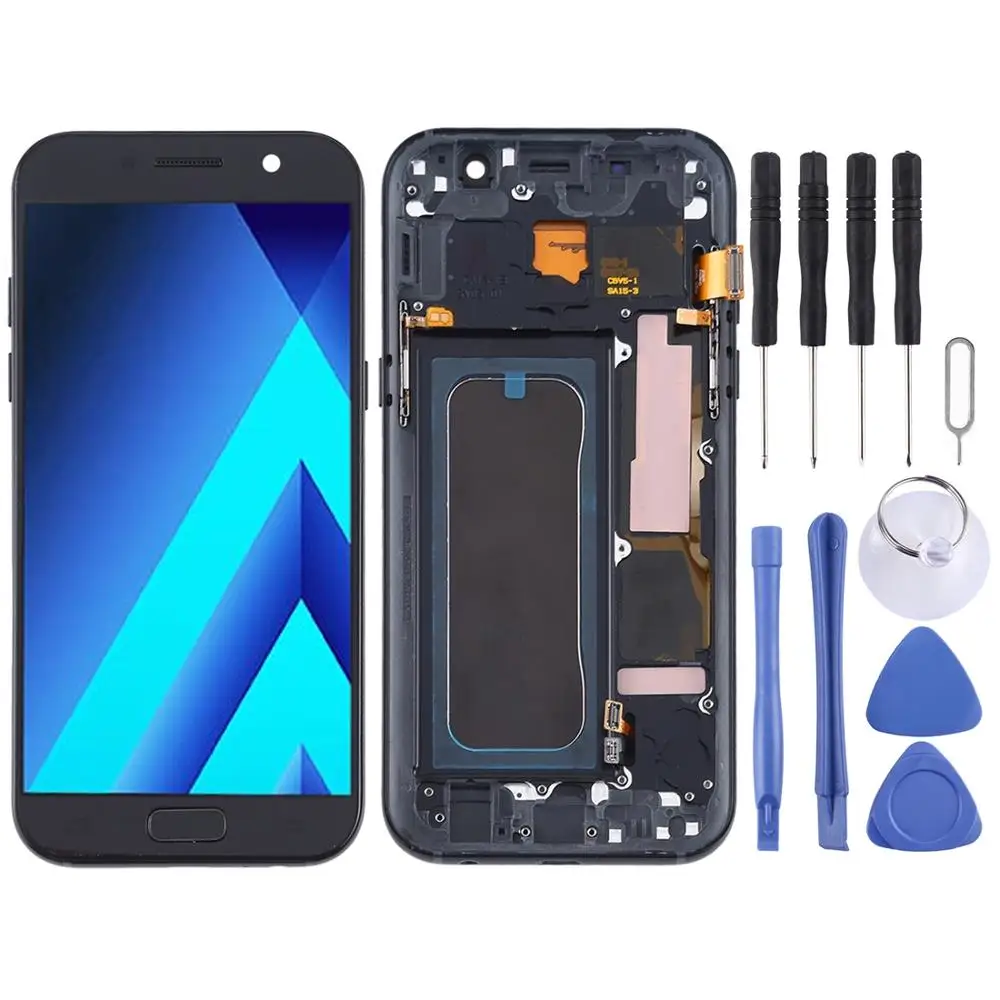 

TFT Material LCD Screen and Digitizer Full Assembly With Frame for Galaxy A5 (2017) SM-A520F
