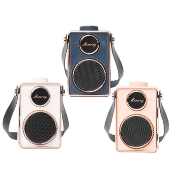 

Portable Bluetooth Speaker, Fashion Retro Portable Wireless Bluetooth Speaker Mini Stereo Bluetooth 4. 0 Outdoor Surround Sound