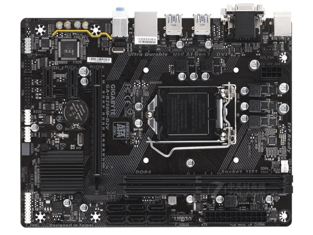 Новинка десктопная Материнская плата GIGABYTE B250 LGA 1151 i3 i5 i7 DDR4 32 Гб | Компьютеры и офис