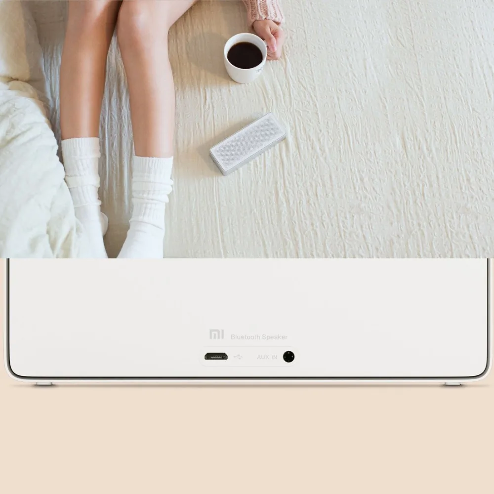 Xiaomi Mi динамик с функцией Bluetooth, квадратный 2 стерео портативный динамик, Поддержка Hands-free& AUX IN