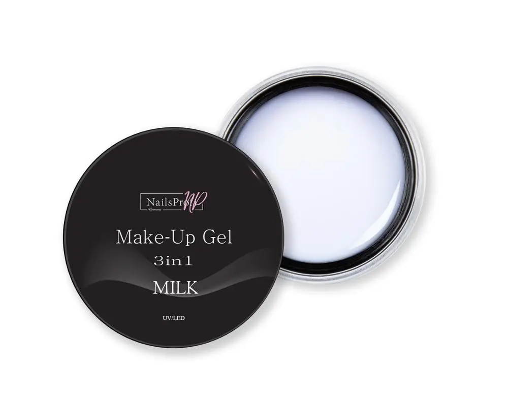 Гель-лак для ногтей NailsProfi Make-Up Gel 3in1 Milk - 15 гр маникюра высокое качество | Красота и