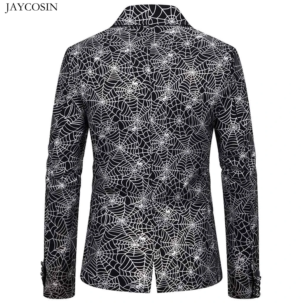 JAYCOSIN костюм куртки мужские Slim Fit Блейзер Slim Masculino бизнес повседневные мужские Стильный Блейзер сезон весна осень Золотое Тиснение пальто