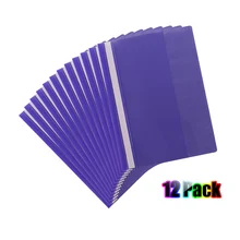 12 шт., прозрачные передние обложки для документов, защита для файлов, размер письма с крепежом, для школьного офиса, для бумаги формата А4