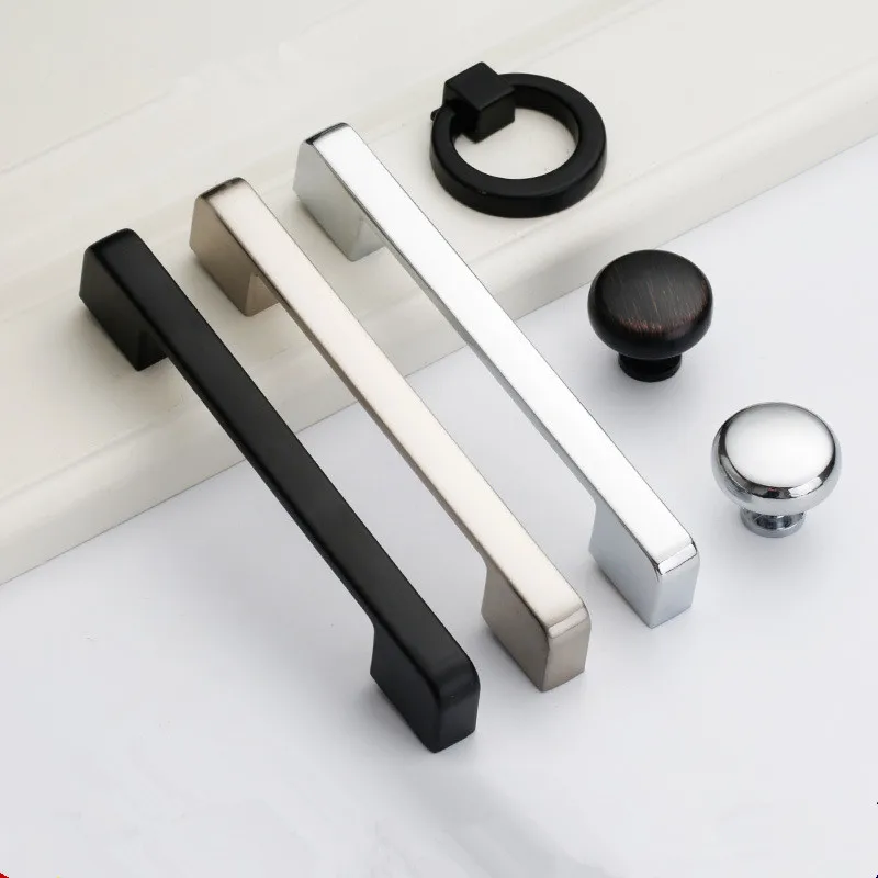 

Black Cabinet Handles Furniture Handle Chrome Cupboard Knob Pulls Furniture Hardware Kitchen Handle Cabinet Knob Gold