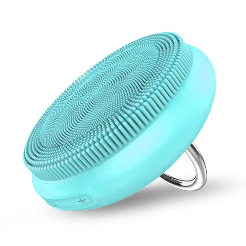 5 скоростей USB аккумуляторный для лица очищающая ультразвуковая щетка вибрационный очиститель для лица Отшелушивающий очиститель для лица Уход за кожей - Цвет: Green