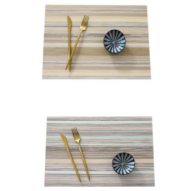 New-6PCS ПВХ Нескользящие подставки под столовые приборы водонепроницаемые маслостойкие столовые приборы Экологичные термостойкие салфетки