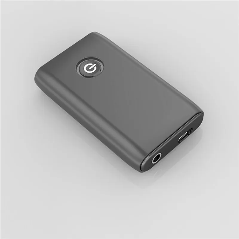 Черный 3,5 мм 2-в-1 Bluetooth 5,0 передатчик и приемник Беспроводной аудио адаптер для автомобиля домашние стереоколонки ТВ ПК гарнитуры MP3 - Цвет: Черный
