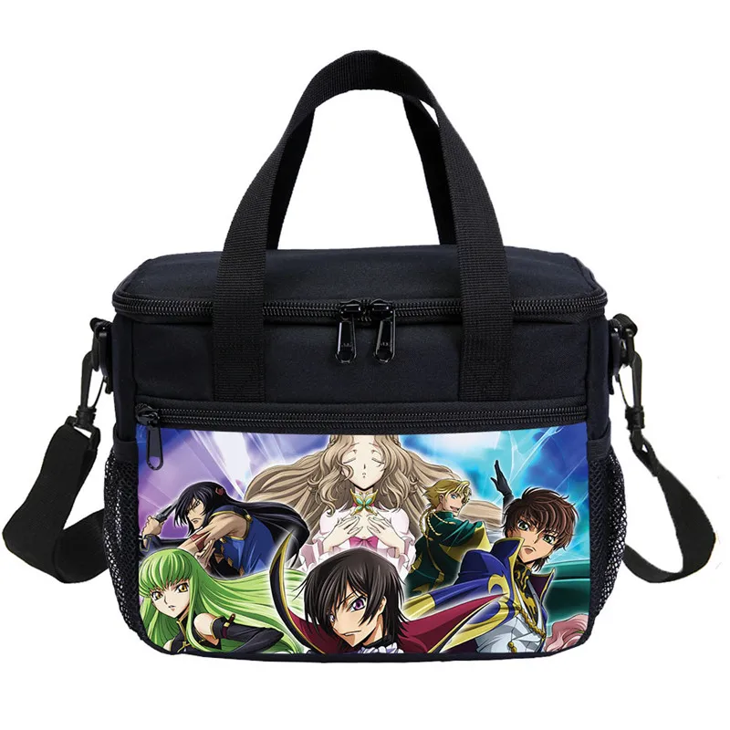 Малый мешок обеда для мальчиков и девочек модные крутые аниме код Geass письмо 3D печать льда мешок изолированный тепловой Пикник Ланчбокс Sac основной - Цвет: DODIB4076310-S1082