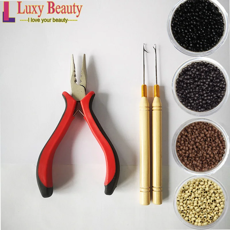 

Hair extension pliers for making wigs pliers crochet hook set hair Nano Rings hook needle for nano hair extensions Salon tools