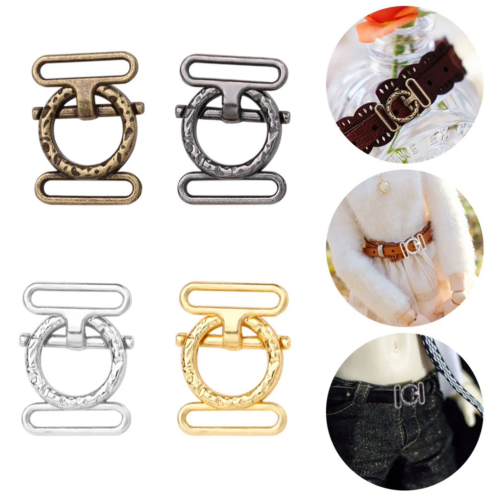 10set Mini Waistband Buckles For Decor Doll Dress/pants 8mm Metal Belt