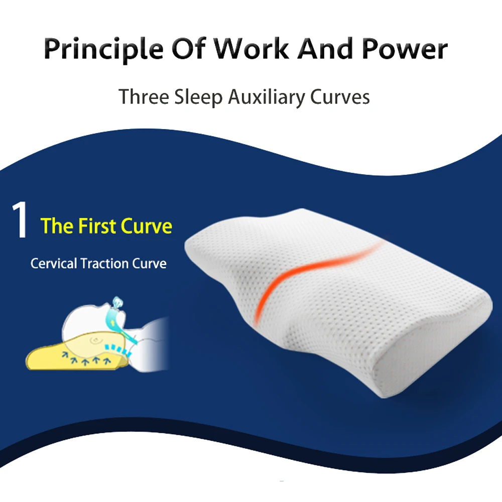 Ортопедическая подушка с эффектом памяти, подушка для сна, подушки в форме бабочки, эргономичная Шейная Подушка, удобная защита шеи