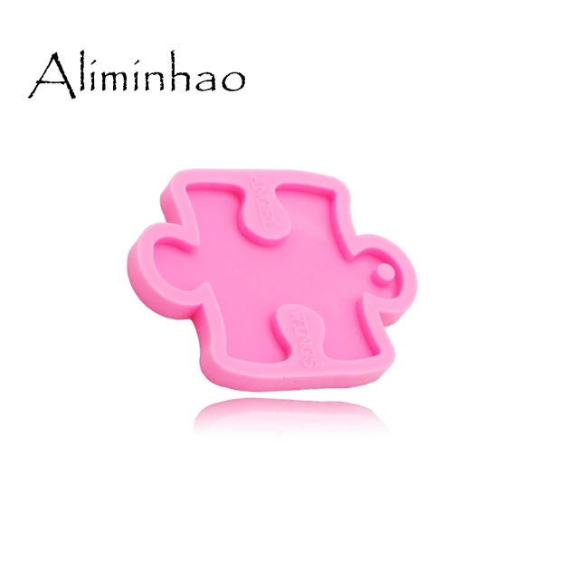 Dy0135 Fényes Puzzle Szilikon Formák Diy Epoxi Gyanta Asztal Penész Szilícium Kézműves Egyedi Kulcstartó - Image 2