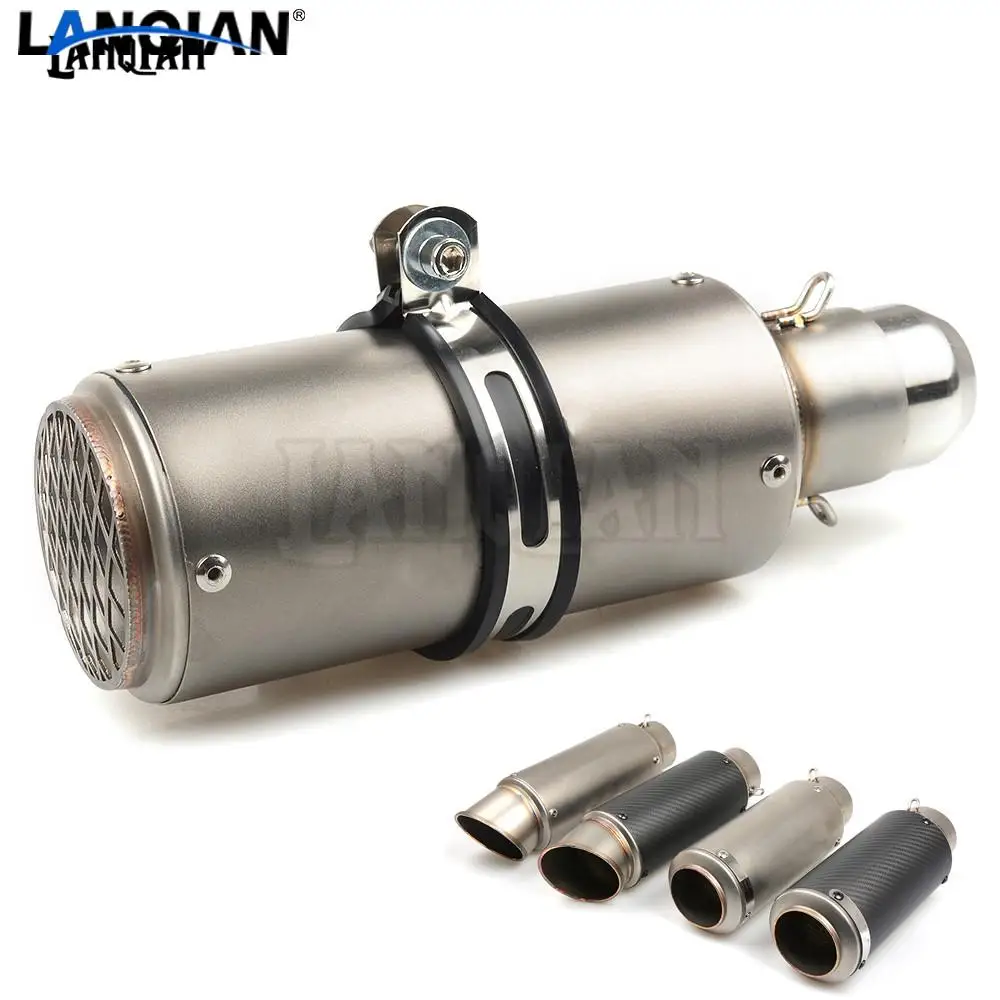For SUZUKI GSF1250 GSF650 BANDIT GSX1250 GSX1400 Z1000 Universal Motorcycle Carbon Fiber Exhaust Pipe GP Escape Muffler | Автомобили и