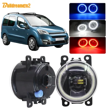 

Buildreamen2 Car H11 4000LM LED Lamp Fog Light Lens Angel Eye DRL 12V High Bright For Citroen Berlingo B9 2012 2013 2014 2015
