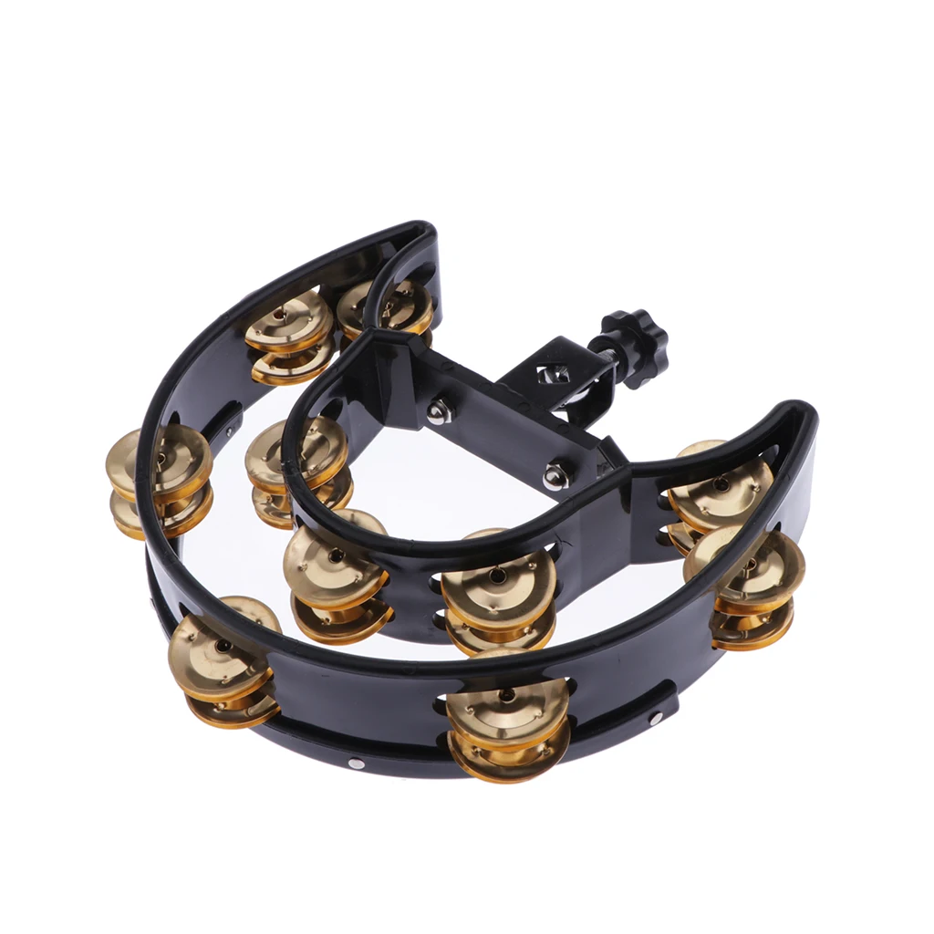 Drum Set Rattle Tambourine with Mounting Bolt Percussion Instrument Accessory
