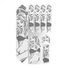 

Waterproof 10Pcs/Set 3D Beauty/Gorilla/Wolf Pattern MTB Bike Scratch-Resistant Glue Protect Sticker Bicycle Guard Frame Cover
