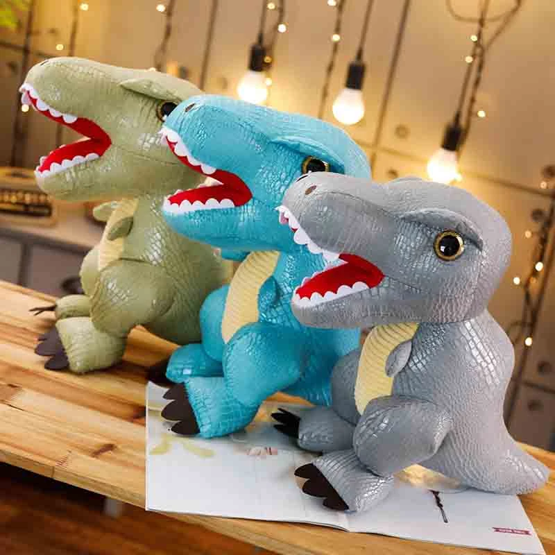 26/32/45/60cm 3 patrones de dinosaurio de dibujos animados juguetes de  peluche de la vida real Tyrannosaurus Rex tela de cuero Artificial niño  regalo de cumpleaños| | - AliExpress