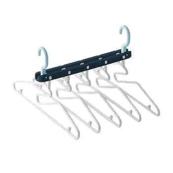 

Multifunctional 5 in 1 Folding Hangers Clothes Hat Pants Storage Rack Save Space R7RC