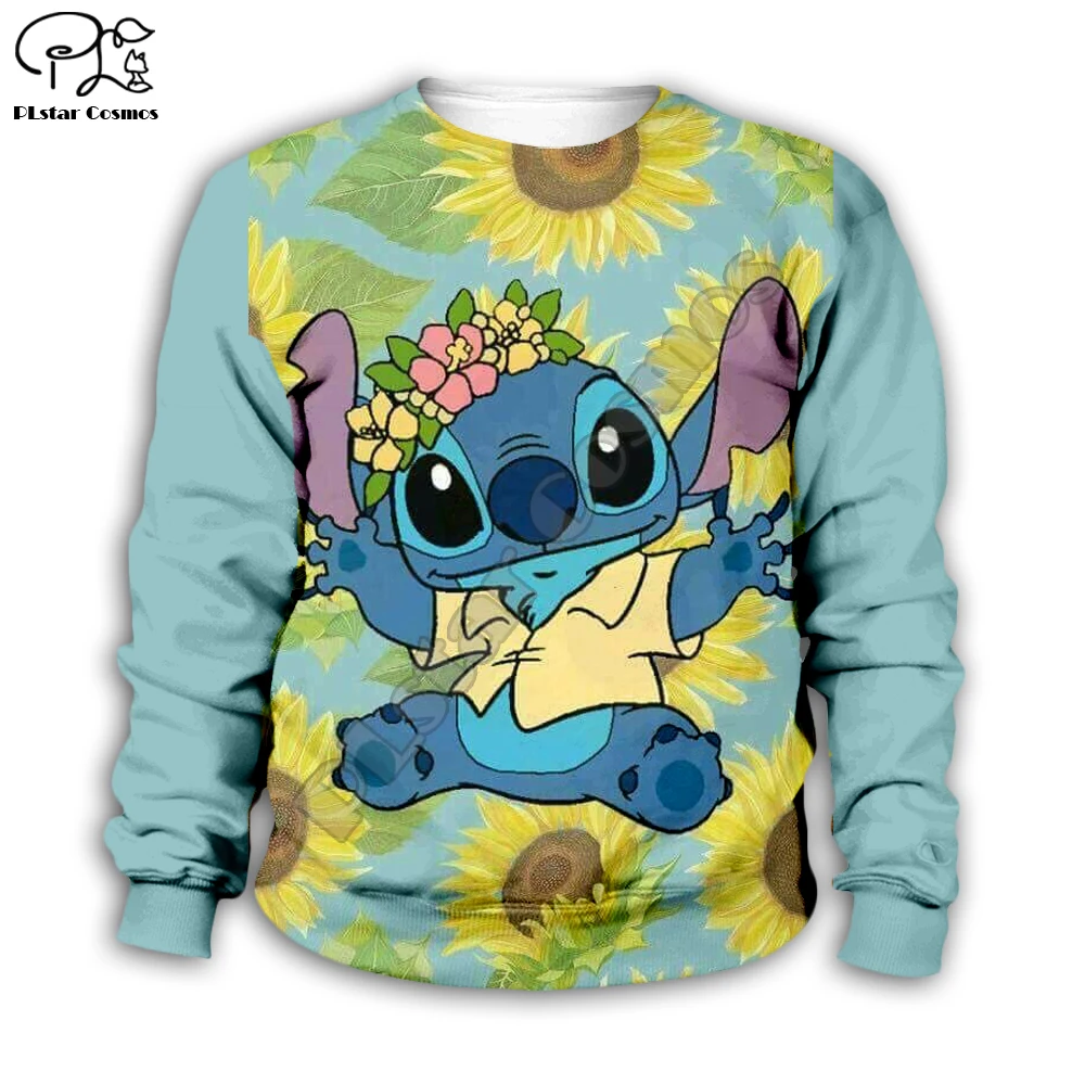Детская одежда Lilo Stitch 3D толстовки с капюшоном пуловер с принтом для маленьких мальчиков и девочек свитер с длинными рукавами с героями мультфильмов уличная одежда, костюм 14