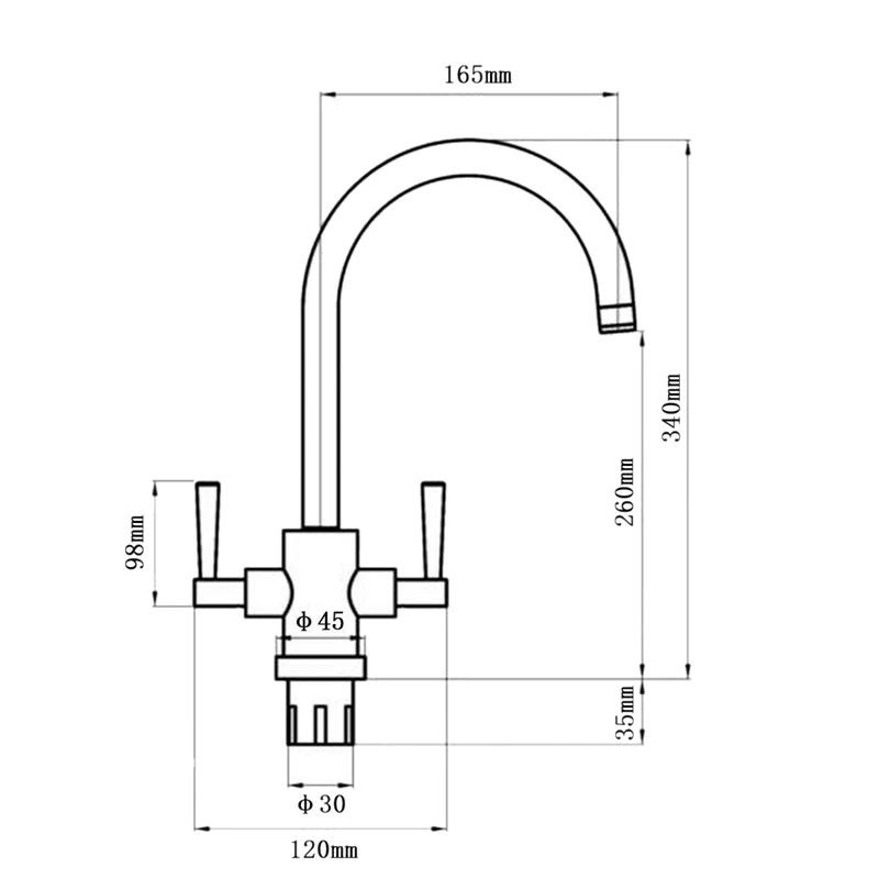  Twin Lever Faucet Single Hole Swivel Chrome Brass Kitchen Spray Sink Mixer Taps - 4000085974758