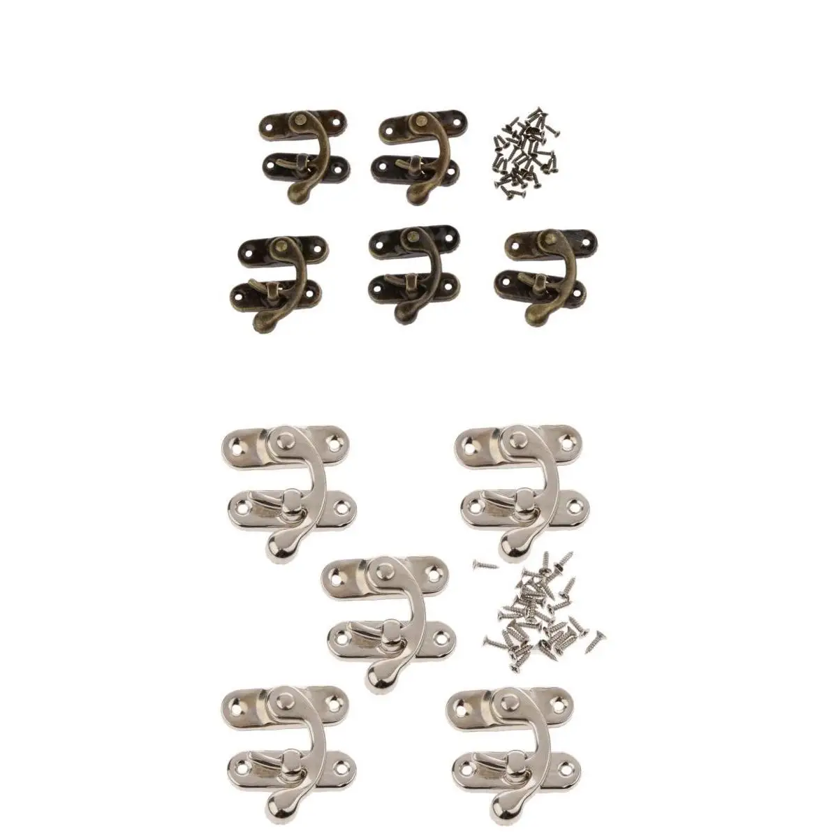 10 Sets Swing Bag Clasps Leather Craft For Wooden Case Jewelry Box Latch