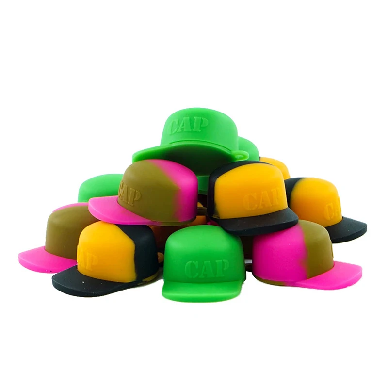 3pcs 3ml Caps Shape Silicone Wax Container Non Stick Storage Tank Oil Dab Jars Portable Jar | Дом и сад