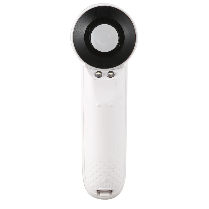 

40X Optical Glass Pocket Handheld Magnifying Glass Loupe Magnifier for Analysis Iridology with 2 LED Lamp Lights