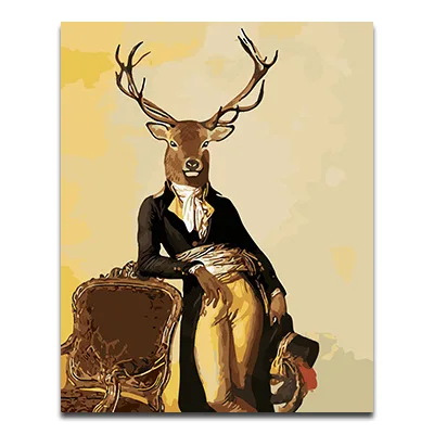 Настенные художественные животные Коза филейный плакат Принт Большой винтажный холст картина для гостиной Ретро домашний декор абстрактная живопись без рамки - Цвет: 27
