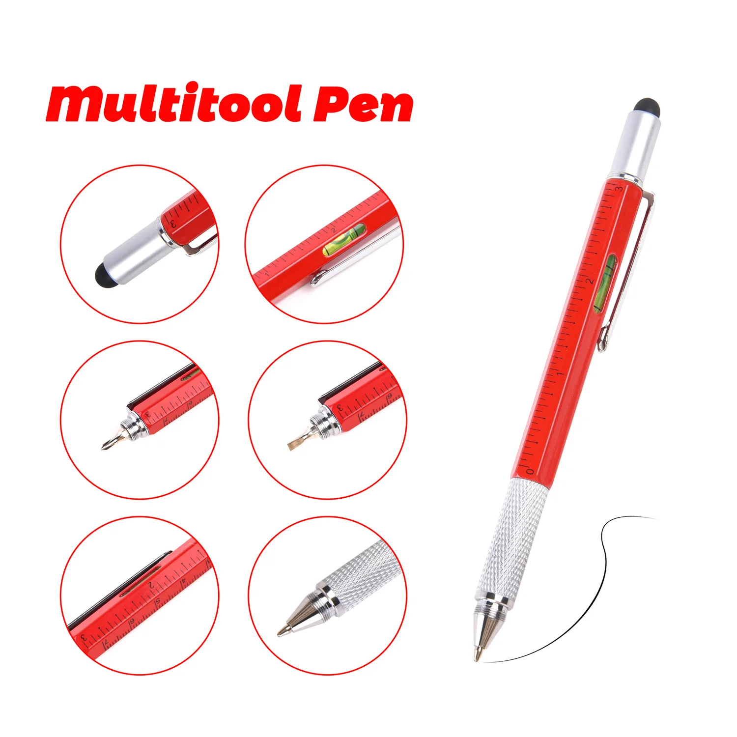 7 In1 Multifunction Handheld Screwdriver Tool Ballpoint Pen Measure Technical Ruler Screwdriver Touch Screen Stylus Spirit Level 7 In1 Multifunction Handheld Screwdriver Tool Ballpoint Pen Measure Technical Ruler Screwdriver Touch Screen Stylus Spirit Level
