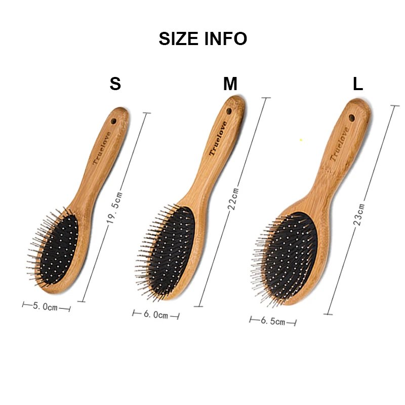 Truelove Pet Dog Cat Hair Remover Brush Round Steel Needles Comb Fur Brushes for Dogs Cats Pet Clean Grooming Comb Brush Tools