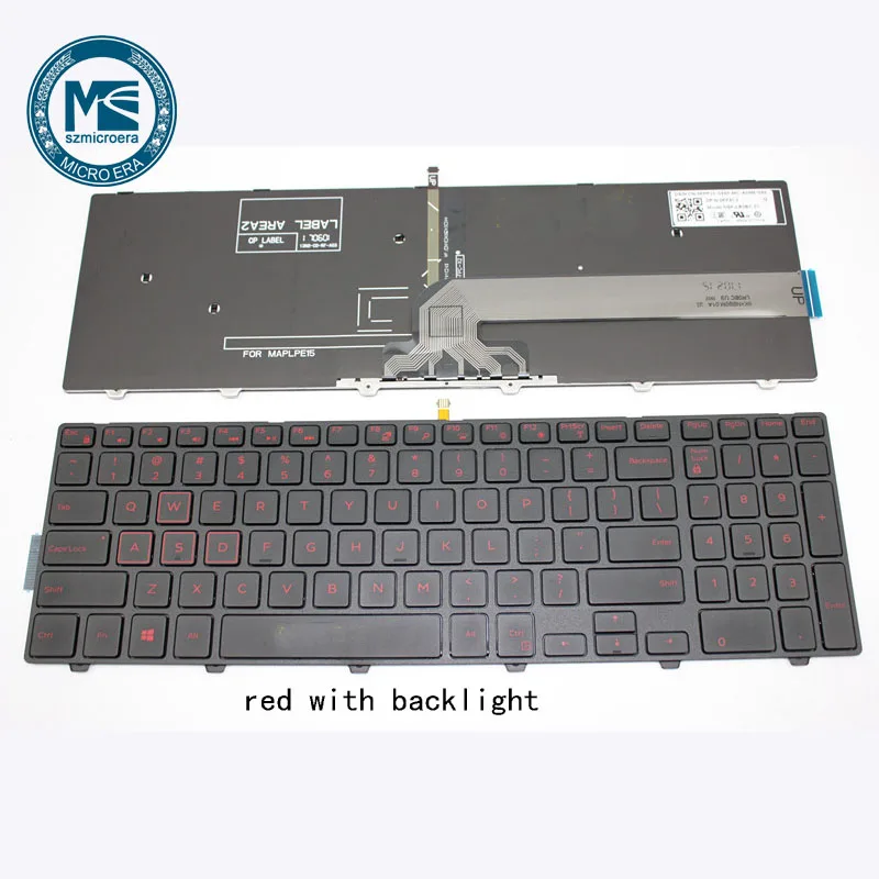 RED Клавиатура для Dell 15-5577 5576 5749 7557 7559 US подсветка - Цвет: RED