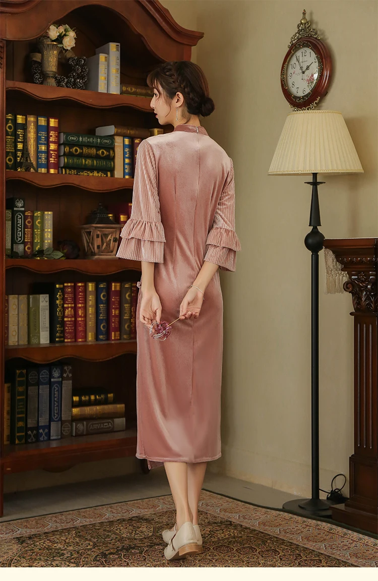 Сделать семь новых женской одежды воротник пластины пряжки рога рукав cheongsam