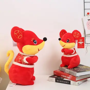 

2020 Year of the Rat Mascot Plush Toy Fortunate Mouse plush toy stuffed doll Zodiac Chinese new year Toys Gifts Room Decoratio