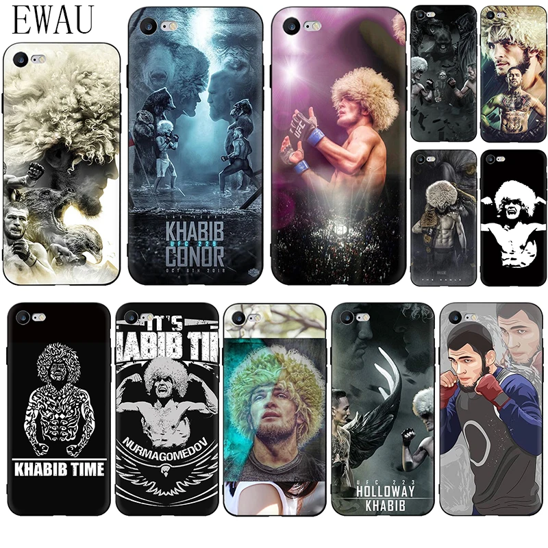 EWAU Хабиб нурмагомедов UFC силиконовый телефон чехол для iPhone 5 5S SE 6 6s 7 8 plus X XR XS 11 Pro Max