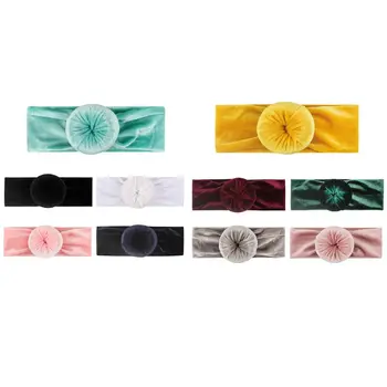 

New Children Hair Band Headdress Cute Baby Solid Color Gold Velvet Headband Hair Accessories Baby Gifts for baby photography