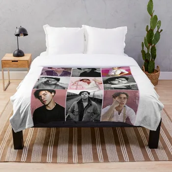 

cole sprouse pink aesthetic collage Throw Blanket Soft Sherpa Blanket Bed Sheet Single Knee Blanket Office Nap Blanket