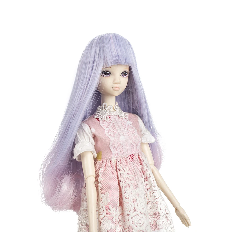 Aidolla 1/12 BJD Doll Wig Long Curly Bangs Hair High Temperature Fiber Wavy Accessories For DIY Girl Gift | Игрушки и хобби