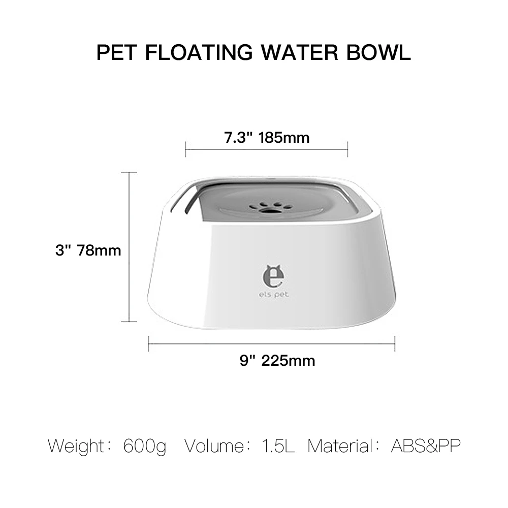 1.5L миска для собак и кошек, переносная Нескользящая миска для кошек, не разливается, питатель для домашних животных, диспенсер для собак, кошек, питьевой плавающий фонтан