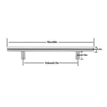 Brushed Stainless Steel T bar Handle Kitchen Cabinet Door Drawer Cupboard Handle Hardware